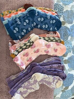 Floral & Patterned Crew Socks Pack - Mixed Colors